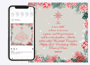 Isaiah 9:6 Christmas Facebook & Instagram Graphics