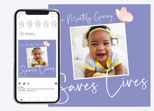 Save Lives With Monthly Giving Graphic | 8510