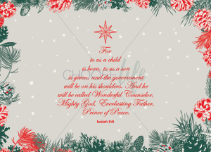 Isaiah 9:6 Christmas Card (and envelope)