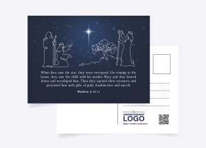 Matthew 2:10-11 Christmas Card (and envelope)