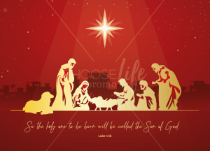 Luke 1:35 Christmas Card (and envelope)