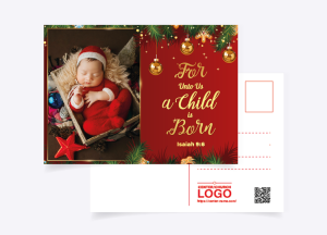 Isaiah 9:6 Christmas Postcard Customizable